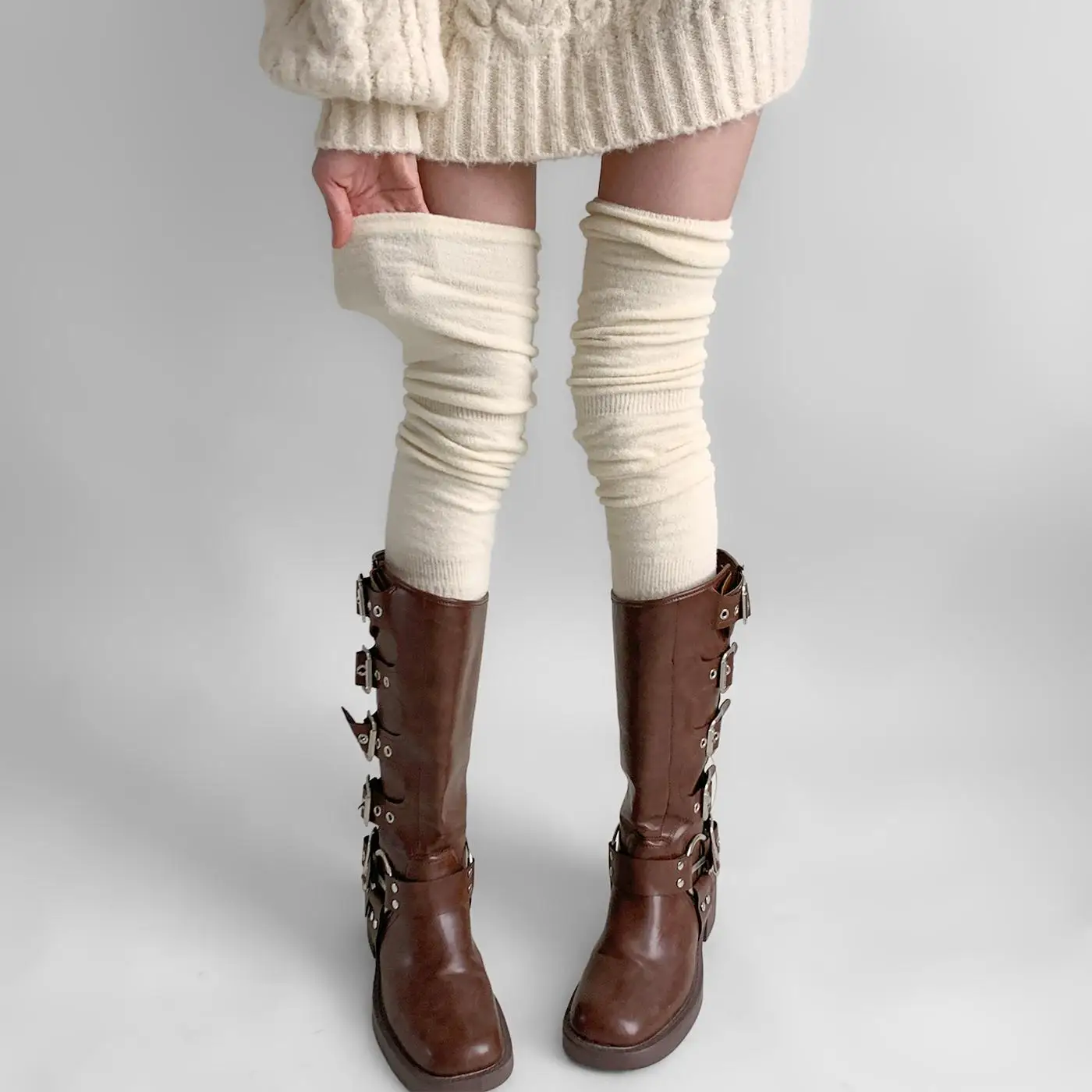 Winter Warm Long Socks Tube Thick High Tube Over Knee Knee-length Hosiery Socks Terry Solid Color Women Thicken Calf Socking
Winter Warm Long Socks Tube Thick High Tube Over Knee Knee-length Hosiery Socks Terry Solid Color Women Thicken Calf Socking