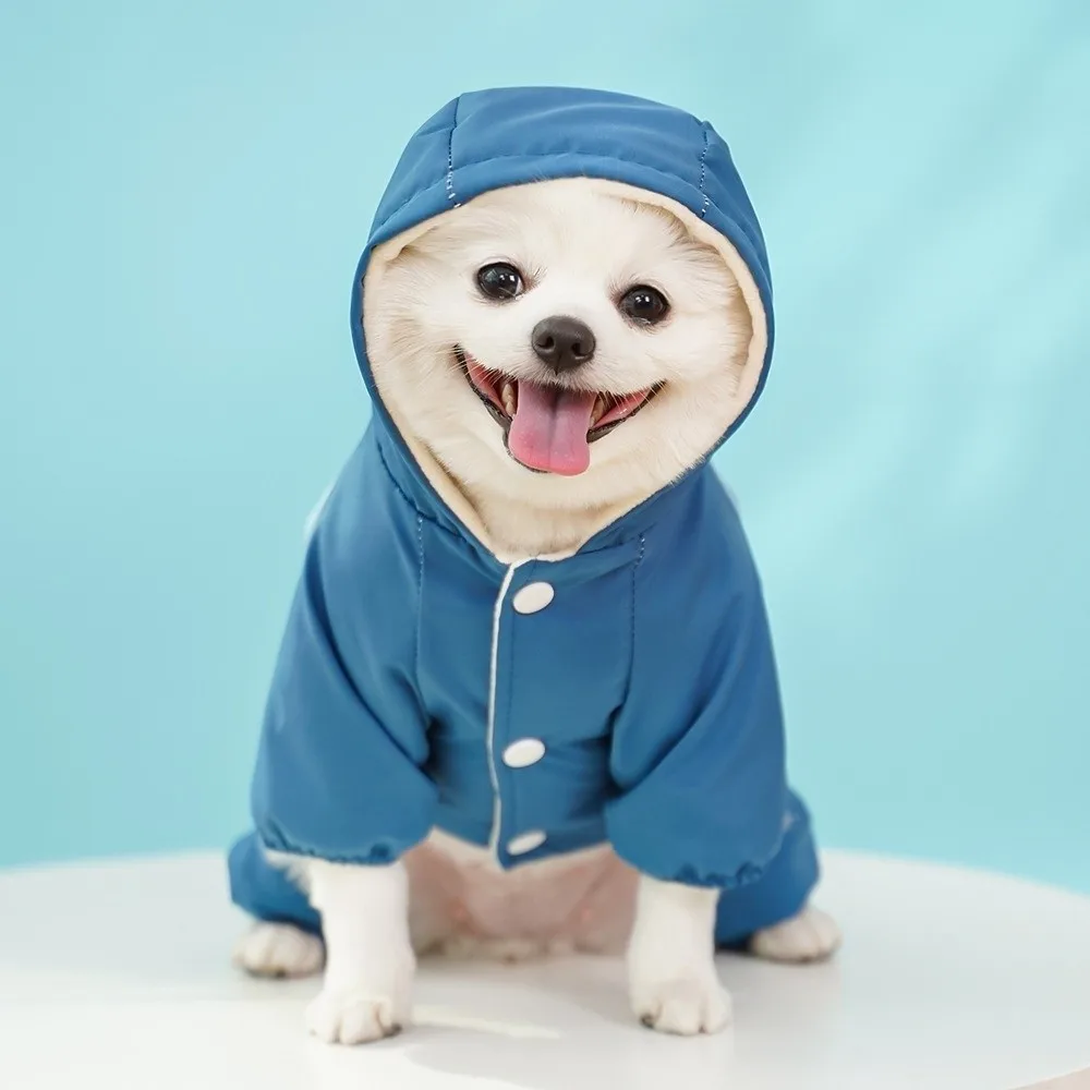 Pet Ski Suit Windproof Dog Hooded Jumpsuit Winter Warm Adjustable Dog Raincoat Thick Velvet Comfortable Puppy Storm Coat Indoor
Pet Ski Suit Windproof Dog Hooded Jumpsuit Winter Warm Adjustable Dog Raincoat Thick Velvet Comfortable Puppy Storm Coat Indoor