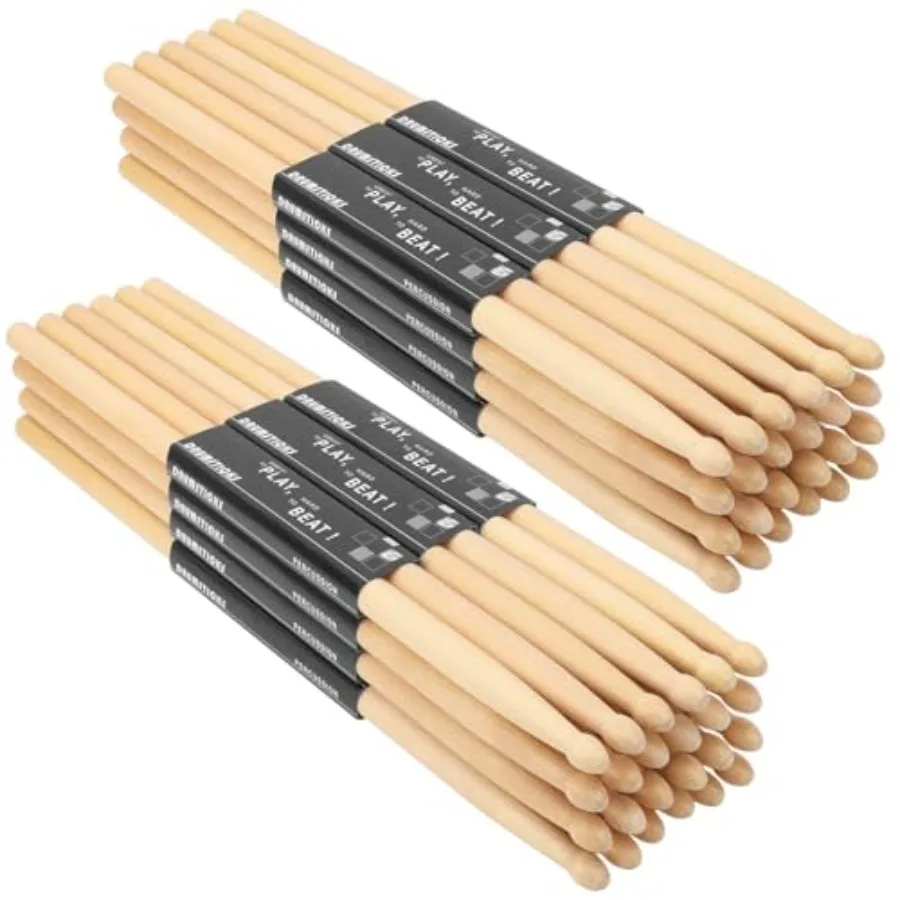 24 пары барабанных палочек 7A из премиального кленового дерева для рок-групп, музыкальных инструментов, с деревянным наконечником, для взрослых и начинающих
24 пары барабанных палочек 7A из премиального кленового дерева для рок-групп, музыкальных инструментов, с деревянным наконечником, для взрослых и начинающих