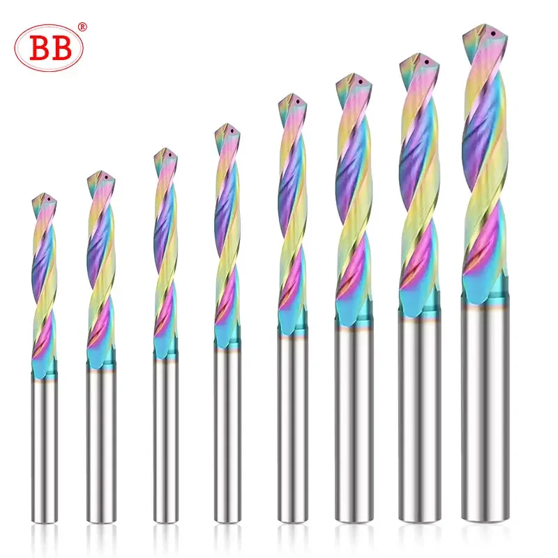 BB Internal Cooling Carbide Drill 3xD 3.0mm-12.1mm Diameter DLC CNC High Feed Machining for Aluminum Copper BC2055
BB Internal Cooling Carbide Drill 3xD 3.0mm-12.1mm Diameter DLC CNC High Feed Machining for Aluminum Copper BC2055