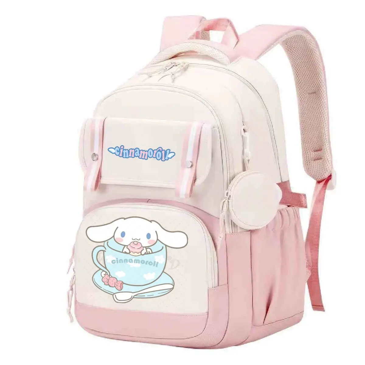 Милый мультяшный рюкзак Cinnamoroll для женщин и девочек, школьные ранцы большой емкости, детские сумки-подростки Cinnamoroll, студенческие сумки для книг
Милый мультяшный рюкзак Cinnamoroll для женщин и девочек, школьные ранцы большой емкости, детские сумки-подростки Cinnamoroll, студенческие сумки для книг