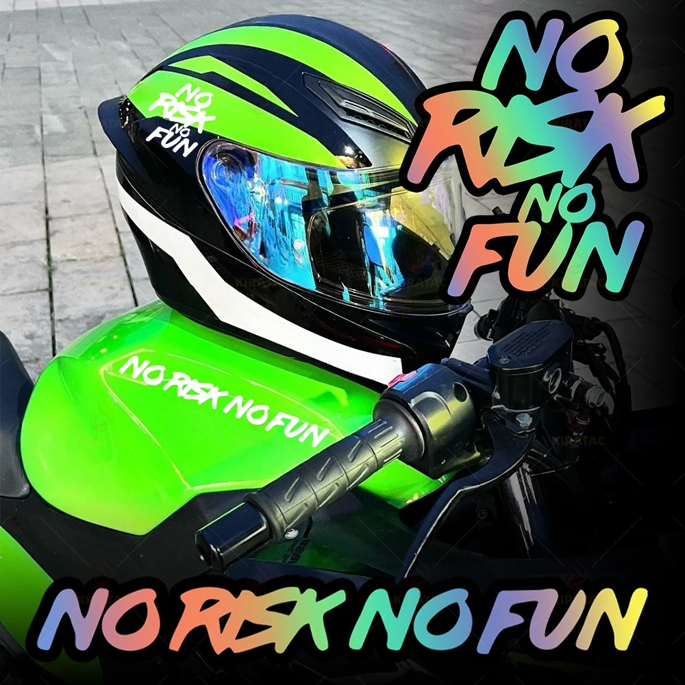 2Pcs/Set Holographic "No Risk No Fun" Vinyl Stickers, Waterproof Decals for Motorcycle Helmet Car Body Decor
2Pcs/Set Holographic "No Risk No Fun" Vinyl Stickers, Waterproof Decals for Motorcycle Helmet Car Body Decor