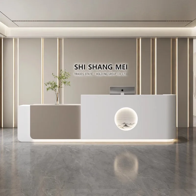 Modern Simple Reception Desk Nordic Cream Style Beauty Salon Company Reception Desk Clothing Store Shop Office Furniture FYRD
Modern Simple Reception Desk Nordic Cream Style Beauty Salon Company Reception Desk Clothing Store Shop Office Furniture FYRD