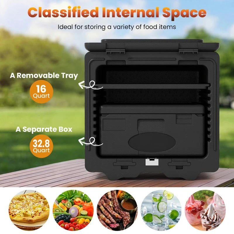 2 Tier Insulated Food Pan Carrier Food Warmer with Removable Tray and Box
2 Tier Insulated Food Pan Carrier Food Warmer with Removable Tray and Box