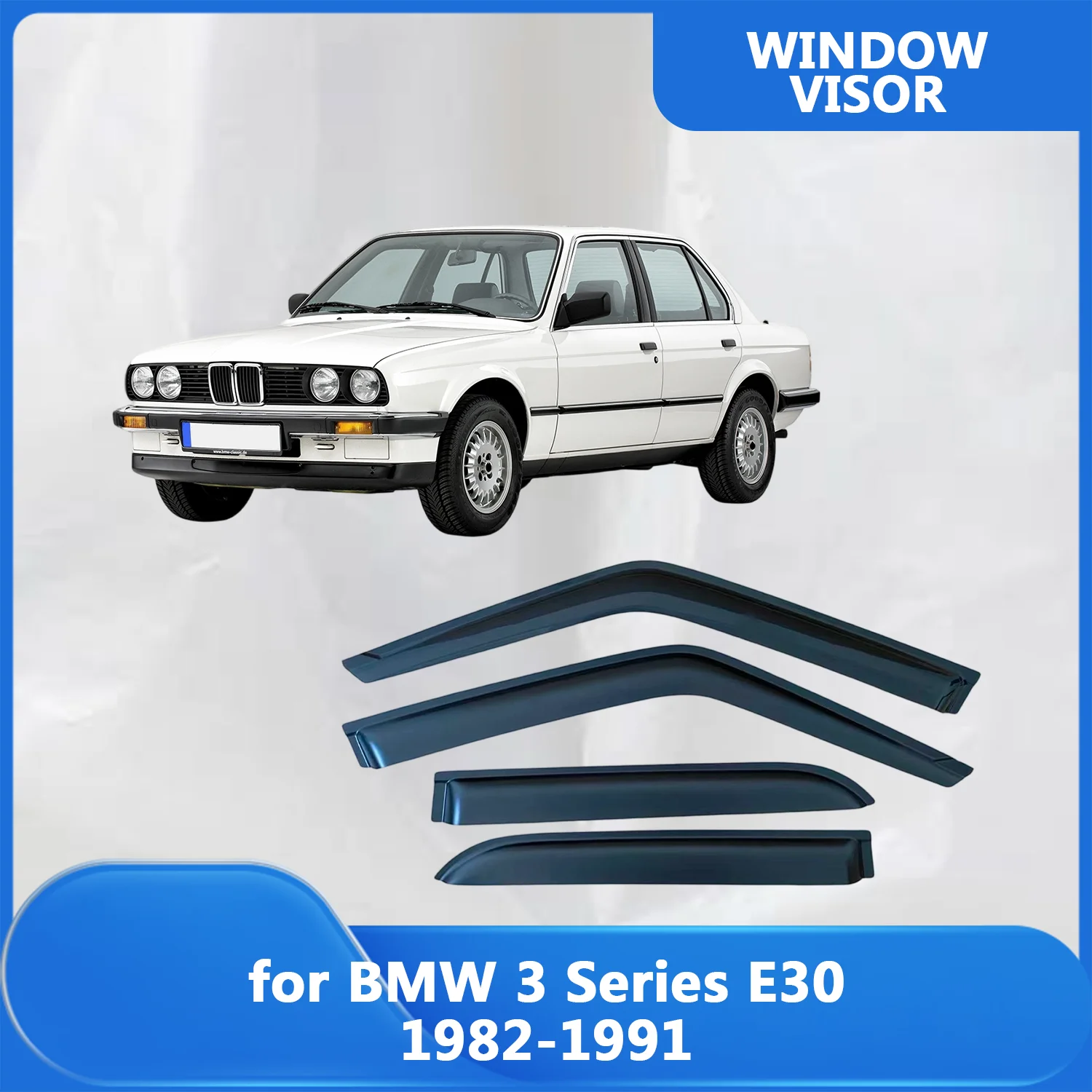 Window Visor for BMW 3 Series E30 1982-1989 1990 1991Wind Deflectors Rain Guards Door Visor Vent Shades Ventvisor Exterior Parts
Window Visor for BMW 3 Series E30 1982-1989 1990 1991Wind Deflectors Rain Guards Door Visor Vent Shades Ventvisor Exterior Parts
