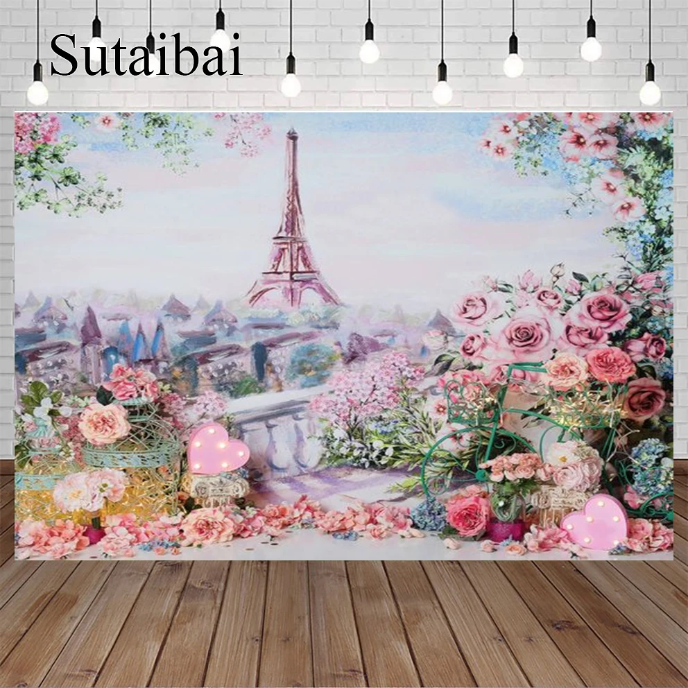 Paris Eiffel Tower Floral Bicycle Sweetheart Children Birthday Party Poster Banner Photo Background Photography Backdrop Studio
Paris Eiffel Tower Floral Bicycle Sweetheart Children Birthday Party Poster Banner Photo Background Photography Backdrop Studio