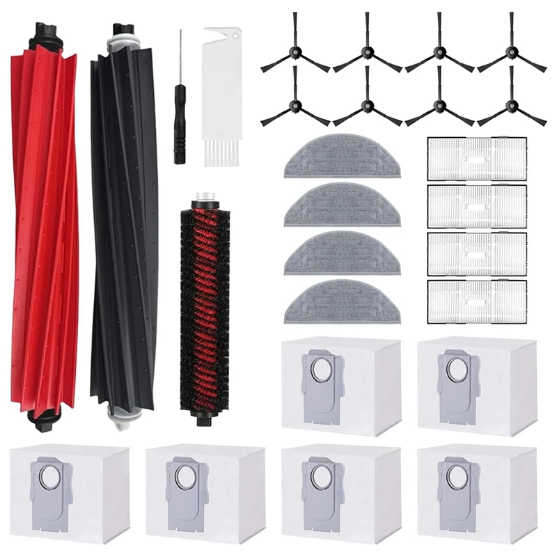 X17A 2025 NEW-For Roborock S8 Pro Ultra Main Side Brush Hepa Filter Mop Dust Bag Vacuum Cleaner Accessories Kit
X17A 2025 NEW-For Roborock S8 Pro Ultra Main Side Brush Hepa Filter Mop Dust Bag Vacuum Cleaner Accessories Kit