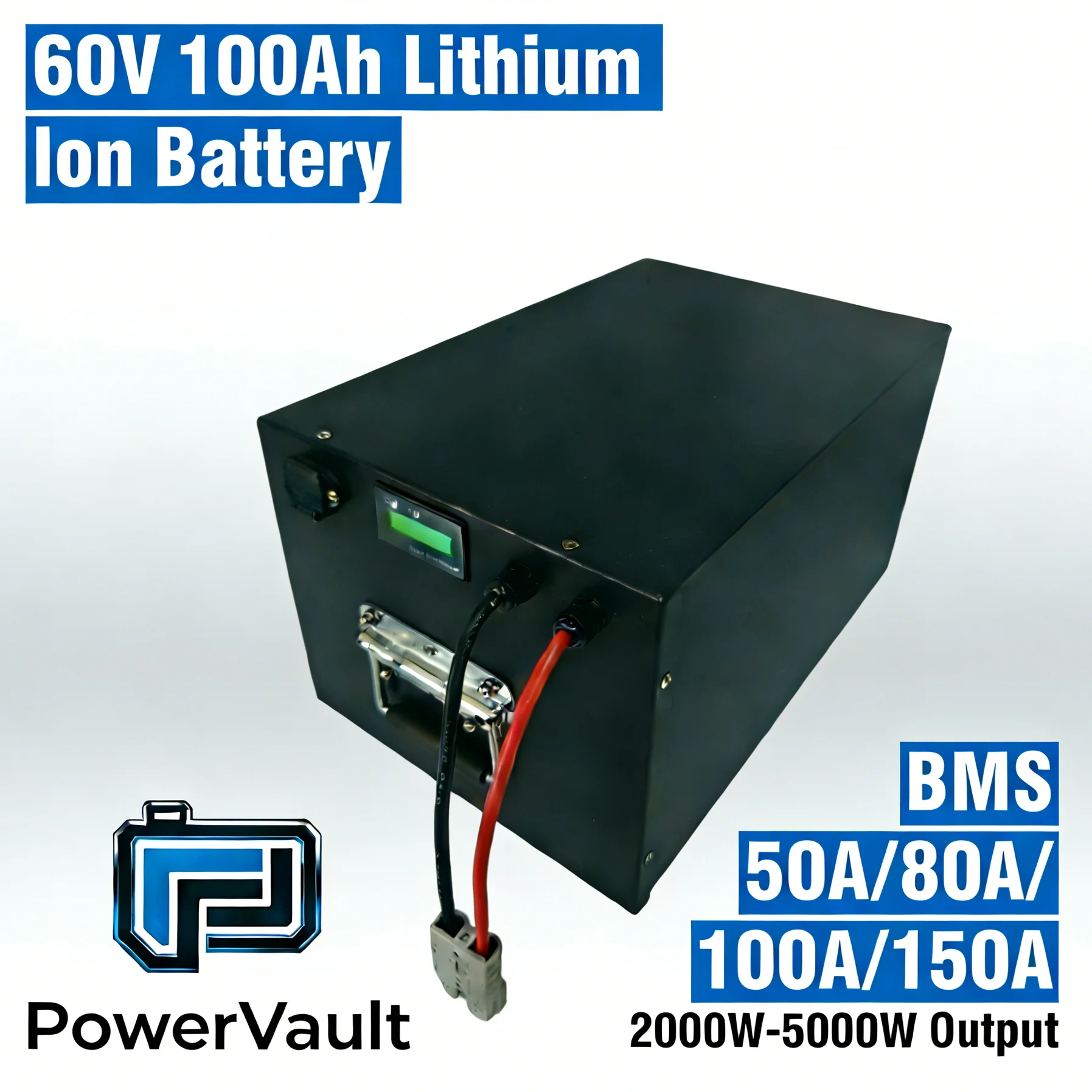 60V 100Ah Lithium Ion Battery BMS 50A/80A/100A/150A, 2000W-5000W Output for RV power/tricycler/Sailboat Power
60V 100Ah Lithium Ion Battery BMS 50A/80A/100A/150A, 2000W-5000W Output for RV power/tricycler/Sailboat Power