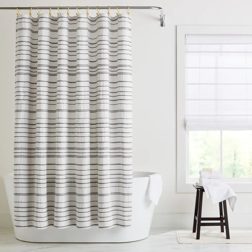 Woven Shower Curtain Vanilla Dream Rich Black 72x72 Inches Eco Friendly Recycled Polyester BCI Cotton Bathroom Decor Water Resistant
Woven Shower Curtain Vanilla Dream Rich Black 72x72 Inches Eco Friendly Recycled Polyester BCI Cotton Bathroom Decor Water Resistant
