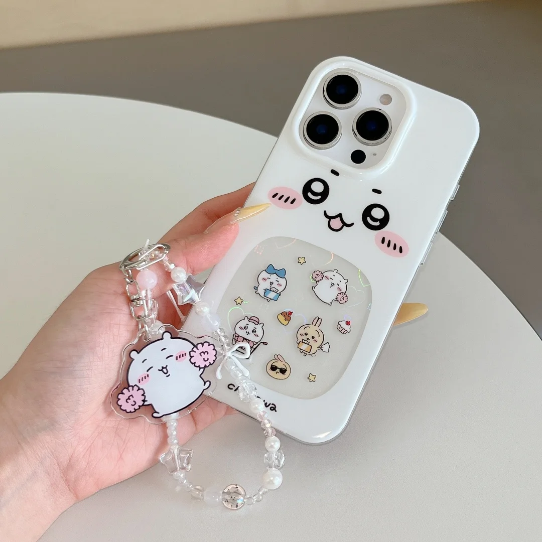 C-Chiikawa Cute Cartoon White Bear pendant Phone Case For iPhone 16 15 14 13 Pro Max Plus Heart laser Protective Covers
C-Chiikawa Cute Cartoon White Bear pendant Phone Case For iPhone 16 15 14 13 Pro Max Plus Heart laser Protective Covers