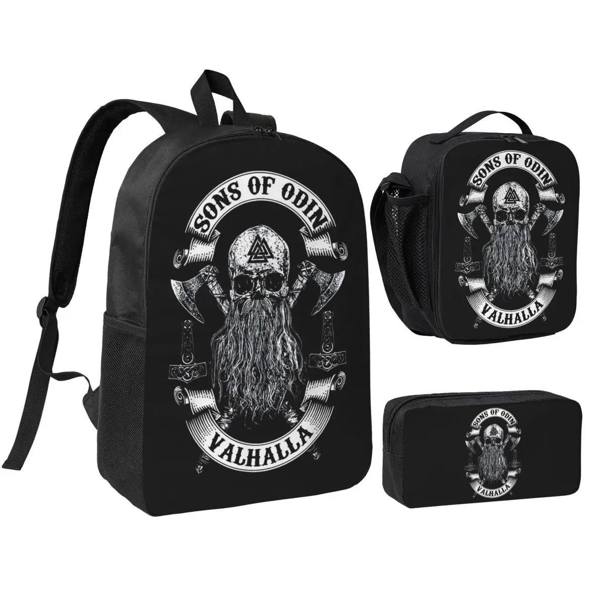 See You In Valhalla Skull Viking Backpack Student BookBag School Bag Shoulder Bags 3ps Insulated Lunch Bag Pencil Case
See You In Valhalla Skull Viking Backpack Student BookBag School Bag Shoulder Bags 3ps Insulated Lunch Bag Pencil Case