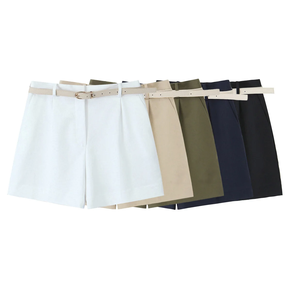 Women's 2025 New Fashion With Belt Loose Casual Versatile Pleated Shorts Retro High Waist Side Pocket Women's Shorts
Women's 2025 New Fashion With Belt Loose Casual Versatile Pleated Shorts Retro High Waist Side Pocket Women's Shorts