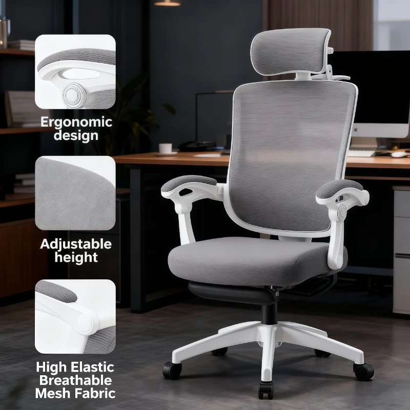Ergonomic Reclining Office Chair Adjustable Lumbar Support Headrest Swivel Computer Gaming Desk Chair High Back Mesh Leather
Ergonomic Reclining Office Chair Adjustable Lumbar Support Headrest Swivel Computer Gaming Desk Chair High Back Mesh Leather