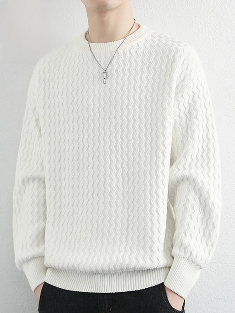 Мужской вязаный свитер весна 2026, свободный крой, с круглым вырезом, повседневный, из смесового хлопка и полиэстера, с длинными рукавами, трикотаж
Мужской вязаный свитер весна 2026, свободный крой, с круглым вырезом, повседневный, из смесового хлопка и полиэстера, с длинными рукавами, трикотаж