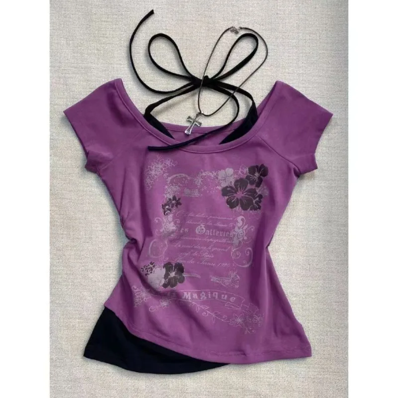 American Vintage T Shirts Retro Grunge Letter Flower Print Crop Tops Y2k Summer T Shirts Fashion Streetwear Halter Harajuku Tees
American Vintage T Shirts Retro Grunge Letter Flower Print Crop Tops Y2k Summer T Shirts Fashion Streetwear Halter Harajuku Tees
