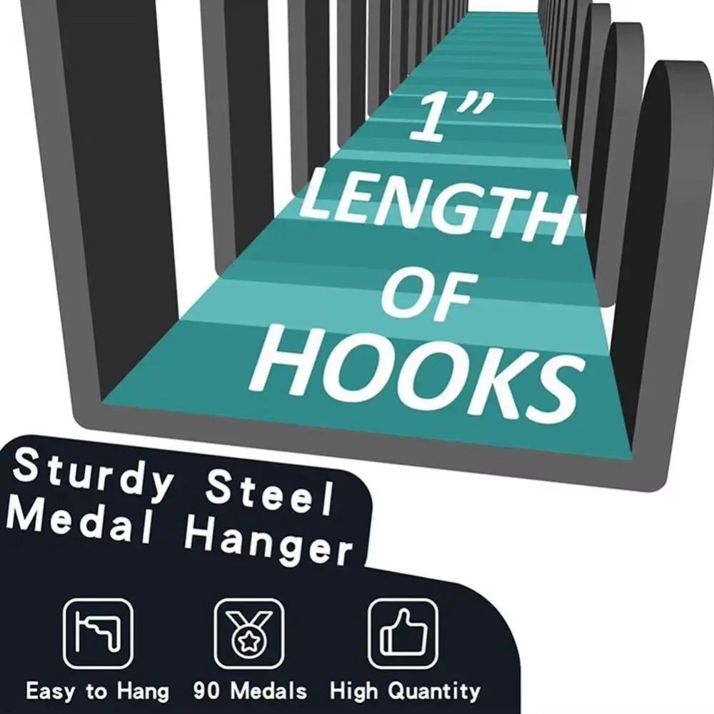 Large Capacity Medal Display Rack Wall Mounted With 15 Hooks Medal Hanger Holder Award Organizer Metal Iron
Large Capacity Medal Display Rack Wall Mounted With 15 Hooks Medal Hanger Holder Award Organizer Metal Iron