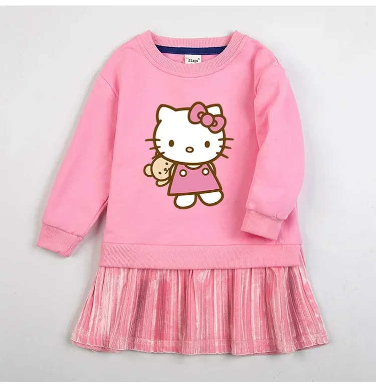Sanrio hello kitty Sweater dress new children's clothing princess girl dress spring and autumnpleated mesh dress
Sanrio hello kitty Sweater dress new children's clothing princess girl dress spring and autumnpleated mesh dress