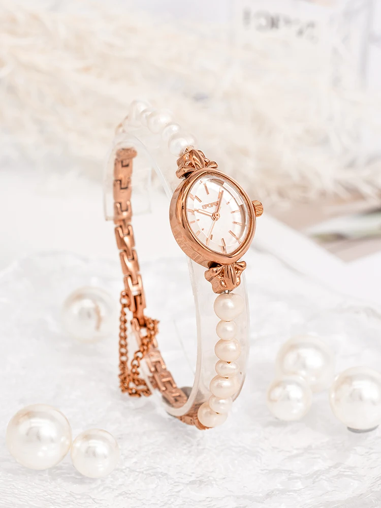 Retro-Style Understated Luxury Mother-Of-Pearl Oval Dial, Women'S Quartz Watch, Small Dial, Fashionable Wristwatch, Rose Color.
Retro-Style Understated Luxury Mother-Of-Pearl Oval Dial, Women'S Quartz Watch, Small Dial, Fashionable Wristwatch, Rose Color.