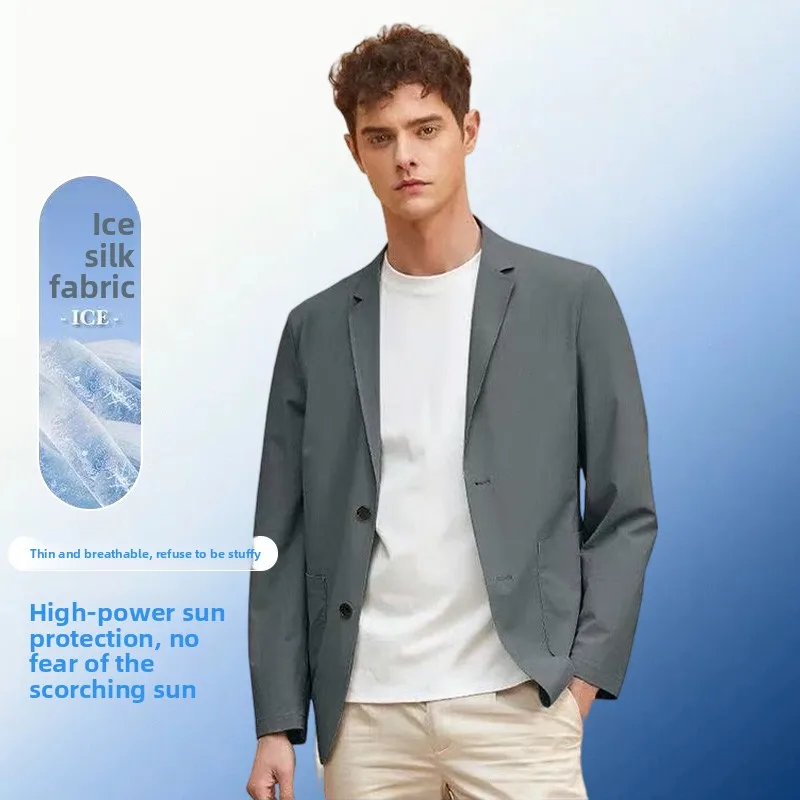 Summer Lightweight Sun Protection Blazer for Men - Stylish, Breathable, Casual, Icy Sensation, Lightweight, Silky Elastic Blazer
Summer Lightweight Sun Protection Blazer for Men - Stylish, Breathable, Casual, Icy Sensation, Lightweight, Silky Elastic Blazer