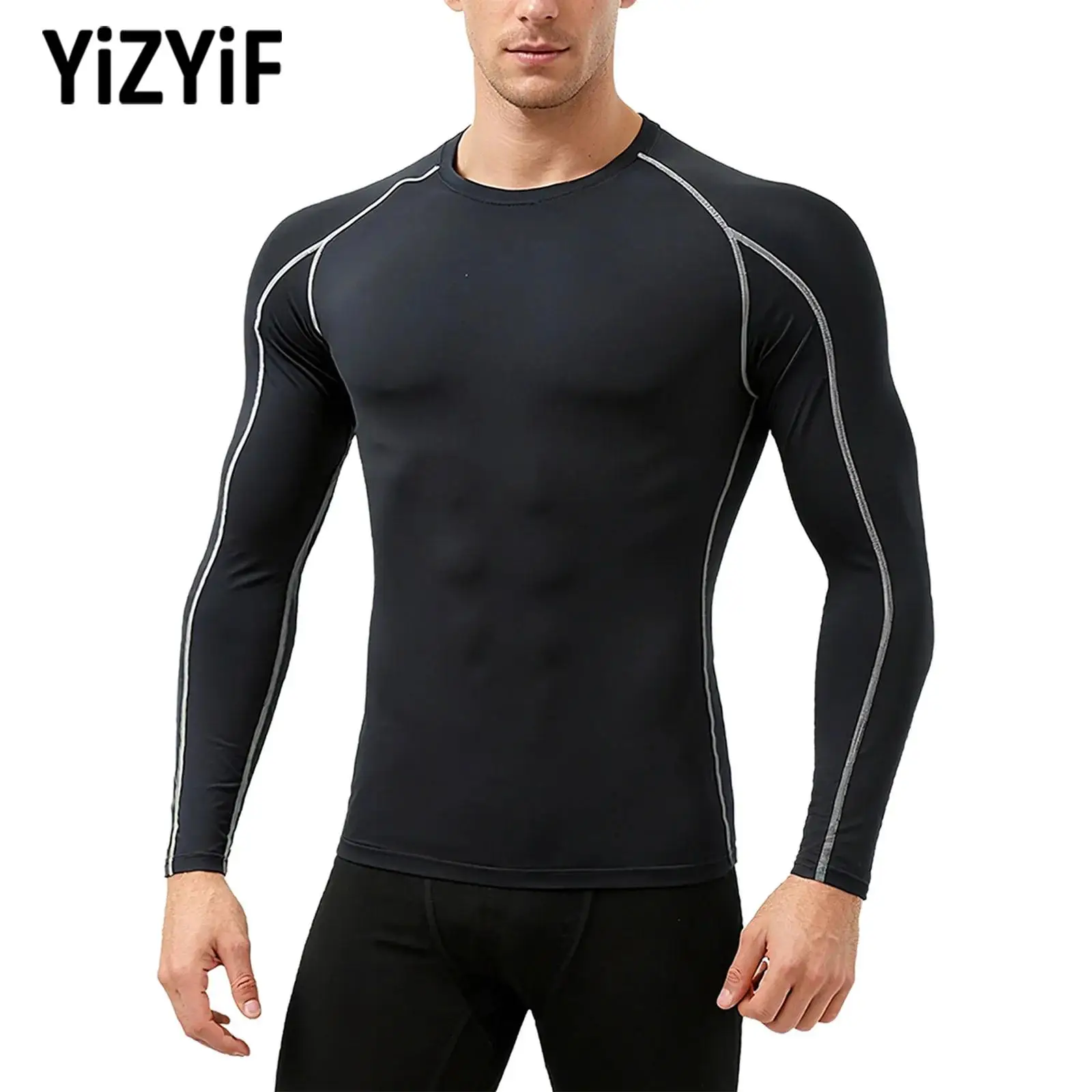 Мужские спортивные топы с контрастной отделкой, спортивные костюмы для тренировок в тренажерном зале, фитнеса, бега, быстросохнущая компрессионная рубашка, футболка с длинным рукавом
Мужские спортивные топы с контрастной отделкой, спортивные костюмы для тренировок в тренажерном зале, фитнеса, бега, быстросохнущая компрессионная рубашка, футболка с длинным рукавом