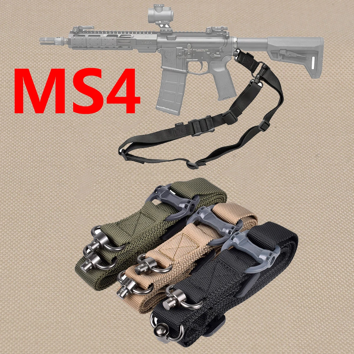 Adjustable MS4 Rifle Sling Gun QD Metal Strap Swivel Tactical Nylon 2 Points Weapon Multi Mission Release Airsoft Hunting Access
Adjustable MS4 Rifle Sling Gun QD Metal Strap Swivel Tactical Nylon 2 Points Weapon Multi Mission Release Airsoft Hunting Access