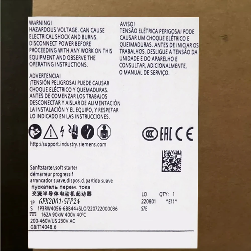 New Original 6FX2001-5FP24 6FX2001-4DA50 inverter in Stock 1 Year Warranty 6FX2 001-5FP24 6FX2 001-4DA50
New Original 6FX2001-5FP24 6FX2001-4DA50 inverter in Stock 1 Year Warranty 6FX2 001-5FP24 6FX2 001-4DA50