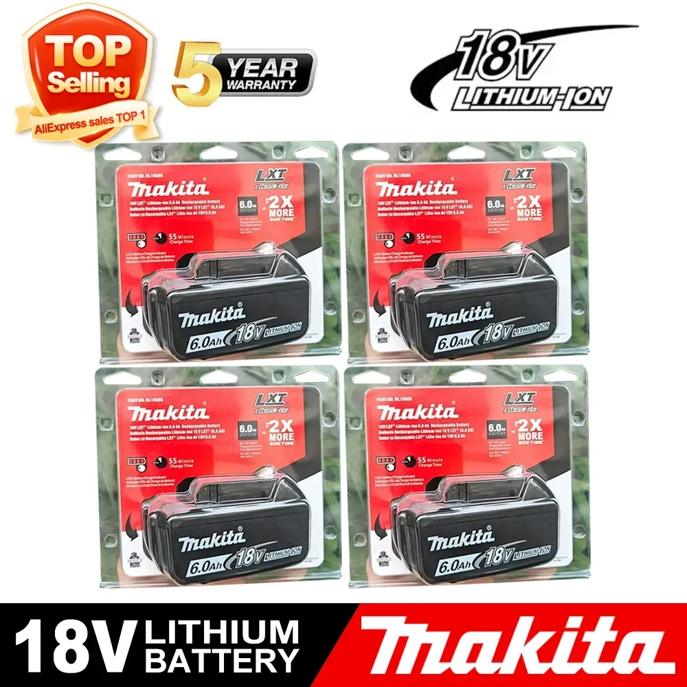 Genuine 6.0Ah NEW makita BL1860 18V Battery Power Tools Li-ion Replacement LXT BL1850 BL1840 for 18 V Screwdriver with BMS
Genuine 6.0Ah NEW makita BL1860 18V Battery Power Tools Li-ion Replacement LXT BL1850 BL1840 for 18 V Screwdriver with BMS