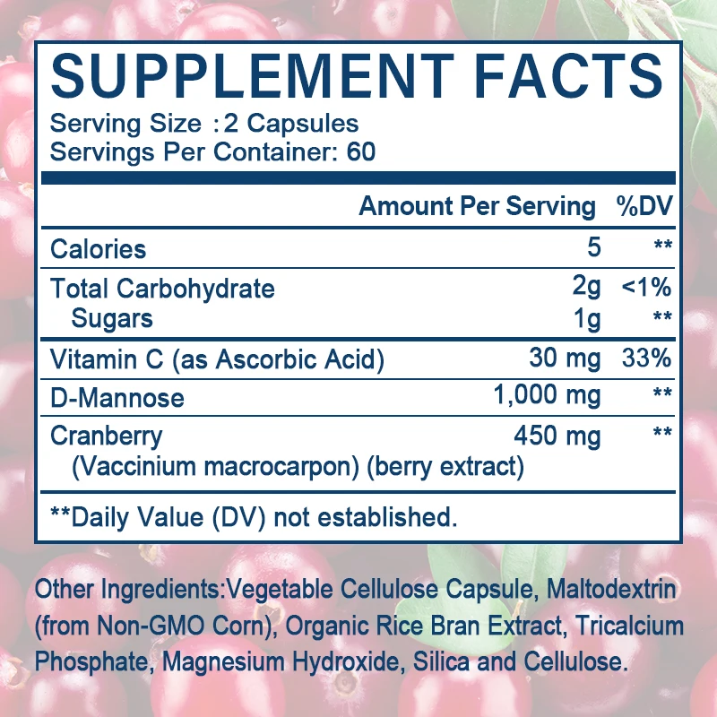 D-Mannose Capsules- Maximum Strength 1000mg,Supports Urinary Tract Health,Bladder Cleansing,Immune Health,Vegetarian Capsules
D-Mannose Capsules- Maximum Strength 1000mg,Supports Urinary Tract Health,Bladder Cleansing,Immune Health,Vegetarian Capsules