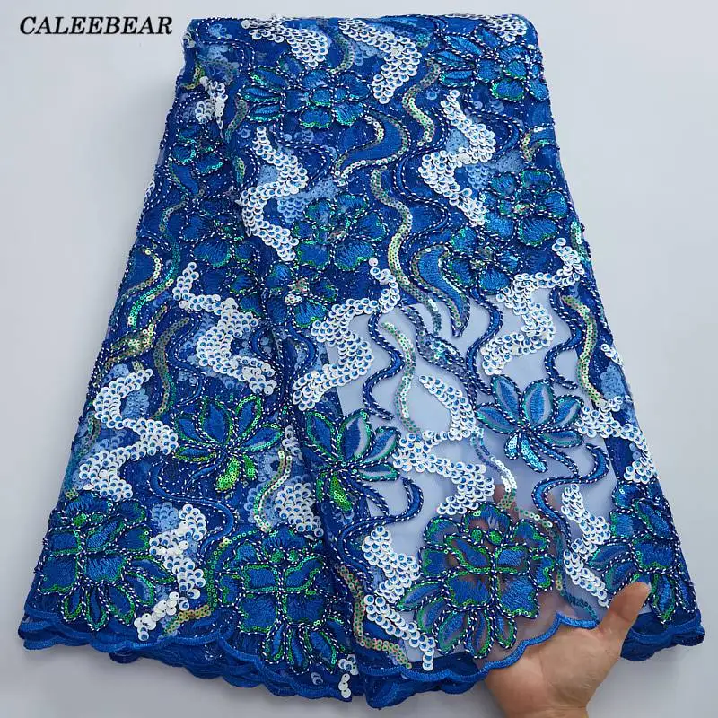 Beautiful Blue African Nigerian Mesh Lace 5 Yards High Quality Sequins Lace Tulle French Net Lace Fabric For Wedding Dress S2869
Beautiful Blue African Nigerian Mesh Lace 5 Yards High Quality Sequins Lace Tulle French Net Lace Fabric For Wedding Dress S2869