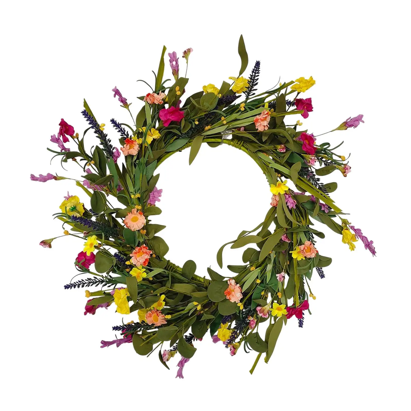 Artificial Flower Wreath for Front Door Rustic Fake Wildflower Hanging Summer Wreath for Window Garden Party Banquet Celebration
Artificial Flower Wreath for Front Door Rustic Fake Wildflower Hanging Summer Wreath for Window Garden Party Banquet Celebration