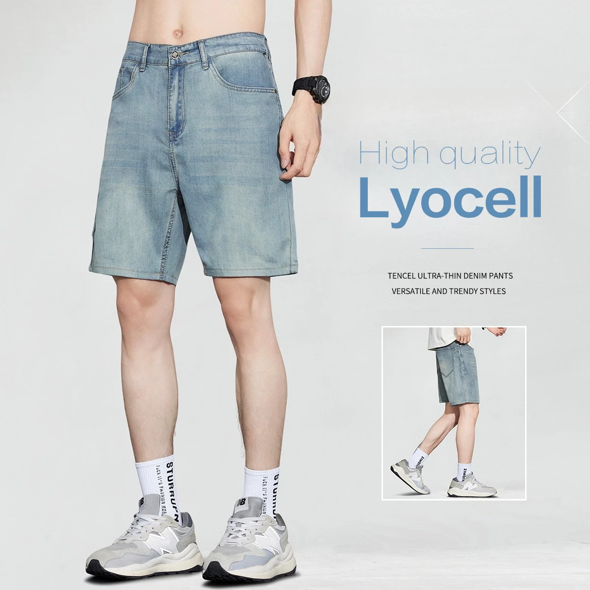 Brand Clothing 2026 Men's Denim Shorts 2026 Summer UltraThin Lyocell Fabric Loose Straight Stretchy Casual Beach Short Pants
Brand Clothing 2026 Men's Denim Shorts 2026 Summer UltraThin Lyocell Fabric Loose Straight Stretchy Casual Beach Short Pants