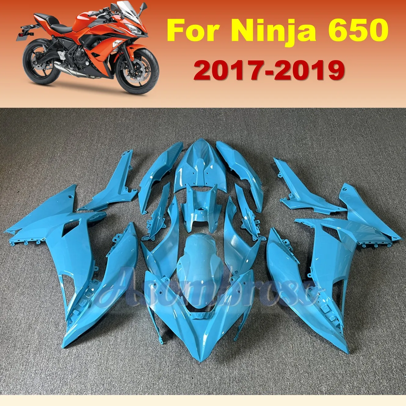 Motorcycle Fairings ABS Plastic Bodywork Set For NINJA 650 ER-6F ER650 2017 2018 2019 Sky Blue Panel
Motorcycle Fairings ABS Plastic Bodywork Set For NINJA 650 ER-6F ER650 2017 2018 2019 Sky Blue Panel