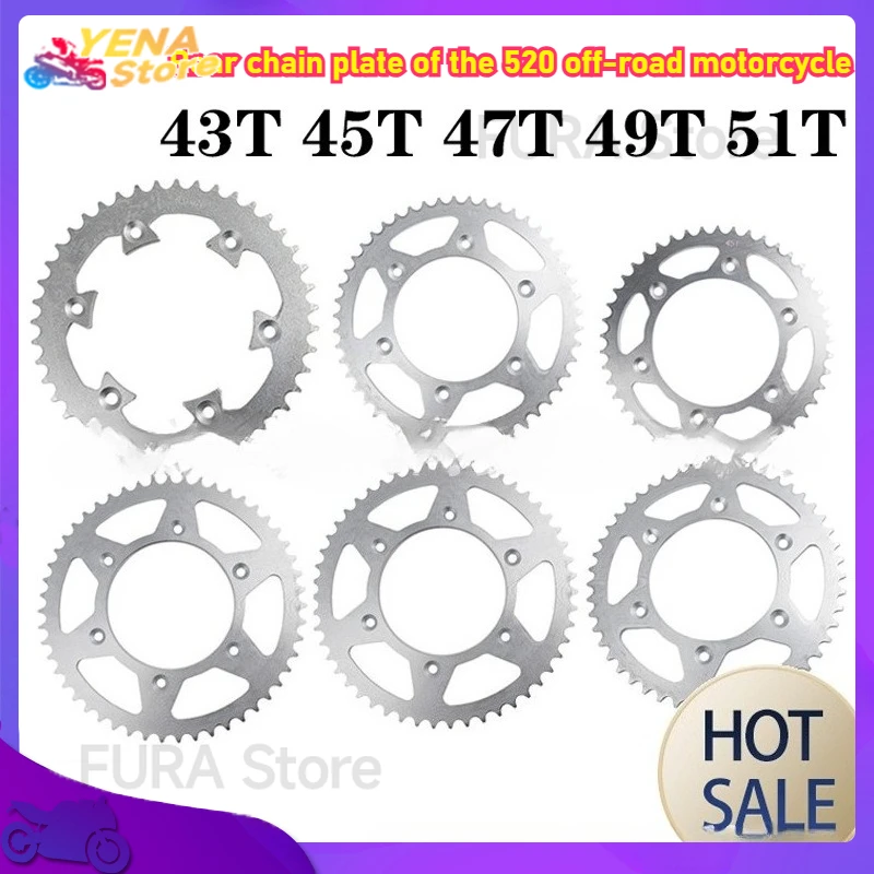 The 43T,45T,47T,49T rear sprockets of motorcycles are suitable for the Zhenglin Huayang T4,T6,MX6,M4 CQR off-road motorcycles
The 43T,45T,47T,49T rear sprockets of motorcycles are suitable for the Zhenglin Huayang T4,T6,MX6,M4 CQR off-road motorcycles