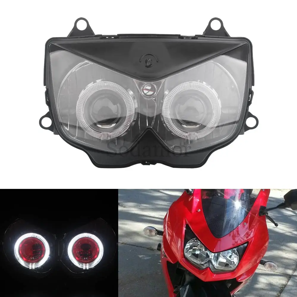 For Kawasaki Z1000 Z750 NINJA 250R EX250 Motorcycle Assembled Headlight Custom Angel Eyes For Motorcycle Accessories 2003-2006
For Kawasaki Z1000 Z750 NINJA 250R EX250 Motorcycle Assembled Headlight Custom Angel Eyes For Motorcycle Accessories 2003-2006