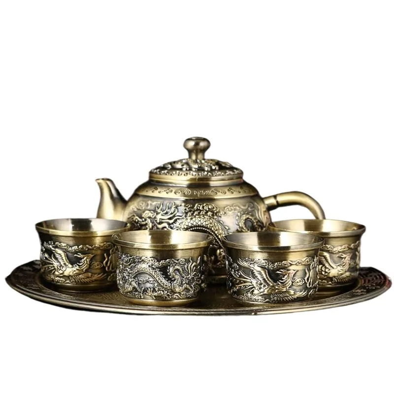 Six-piece Set Retro Tea Set High-Grade Chinese Kung Fu Set Tearoom Ornaments Teapot Tea Cup Tray Combination Tea Sets
Six-piece Set Retro Tea Set High-Grade Chinese Kung Fu Set Tearoom Ornaments Teapot Tea Cup Tray Combination Tea Sets