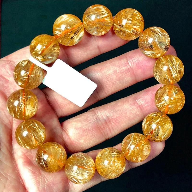 Natural Brazilian Women, Yellow Rutilated Bracelet for Men, Golden Titanium Quartz Y
Natural Brazilian Women, Yellow Rutilated Bracelet for Men, Golden Titanium Quartz Y
