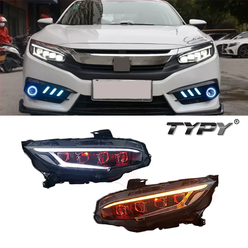 YOFER Car Headlights For Honda Civic LED Car Lamps Daytime Running Lights Dynamic Turn Signals Car Accessories 2016-2021
YOFER Car Headlights For Honda Civic LED Car Lamps Daytime Running Lights Dynamic Turn Signals Car Accessories 2016-2021