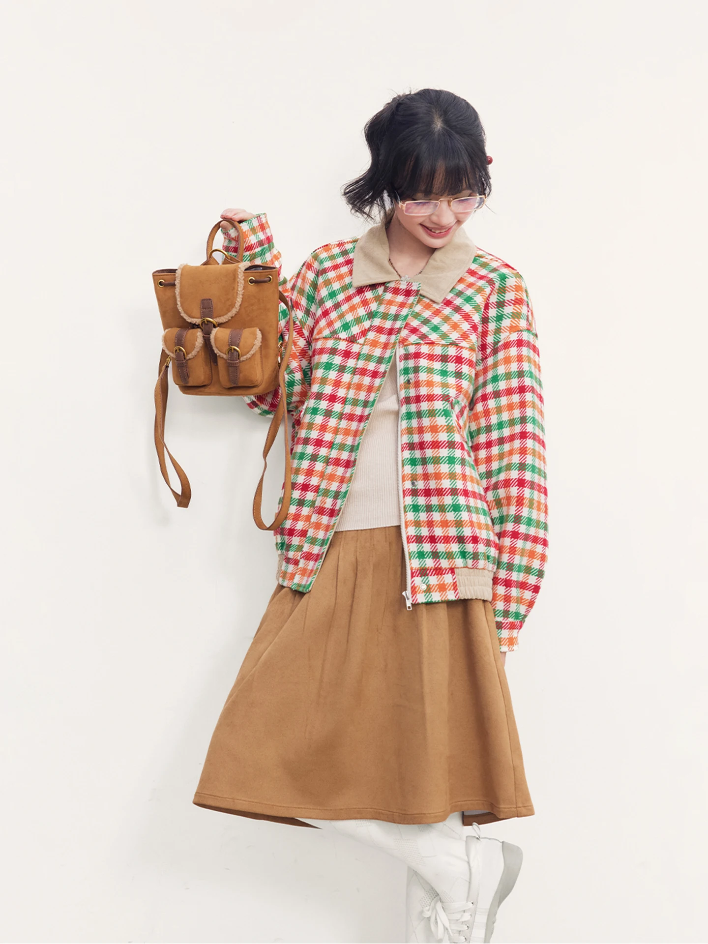 Plaid Jaet Women's Loose Fit Zipper Casual Sle Spring Autumn Cr Kitten Polyester Fabric Long Sve Coat
Plaid Jaet Women's Loose Fit Zipper Casual Sle Spring Autumn Cr Kitten Polyester Fabric Long Sve Coat