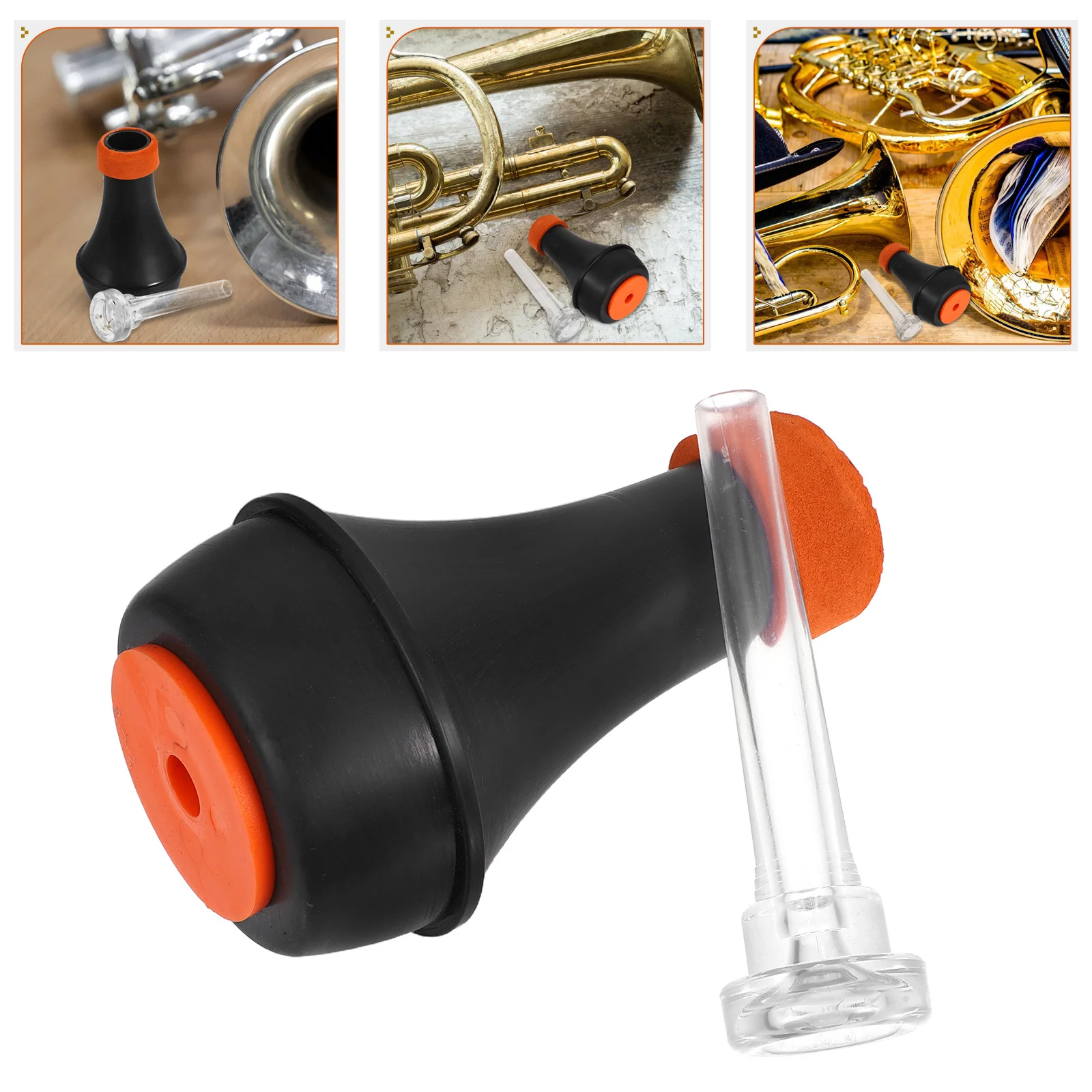 1Set Lightweight ABS Trumpet Mute Kit Clear Sound Quality Practice Sessions Quiet Environment Mouthpiece Replacement
1Set Lightweight ABS Trumpet Mute Kit Clear Sound Quality Practice Sessions Quiet Environment Mouthpiece Replacement