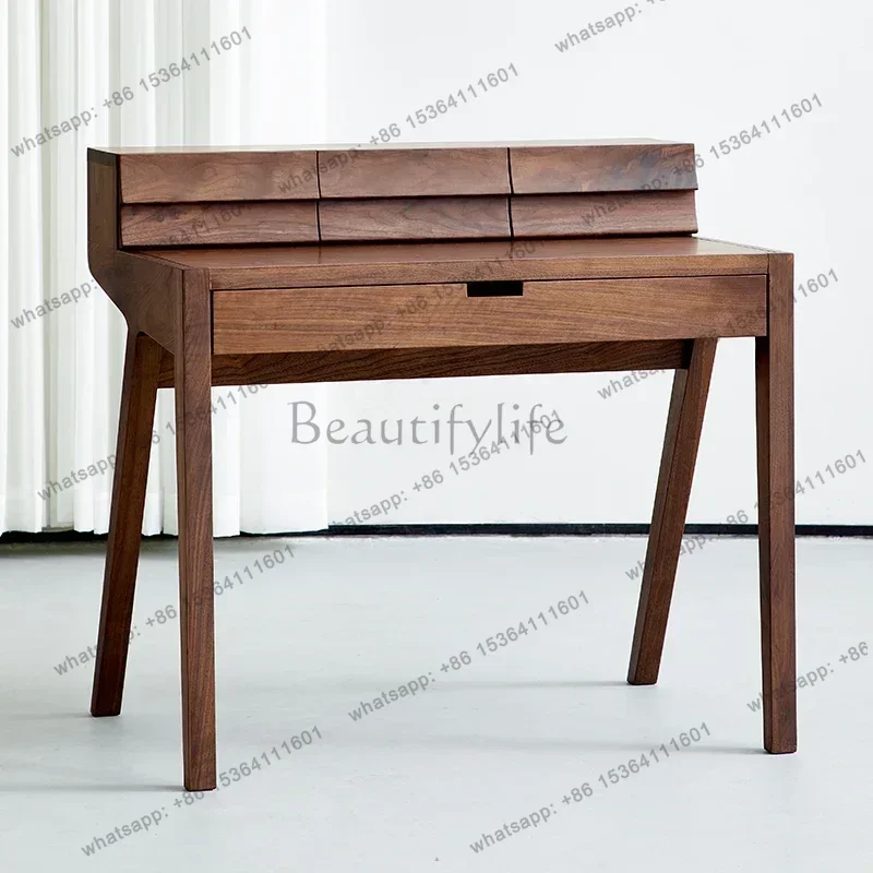 Italian light luxury North American black walnut dresser solid wood makeup table bedroom, high-end dual-purpose table
Italian light luxury North American black walnut dresser solid wood makeup table bedroom, high-end dual-purpose table