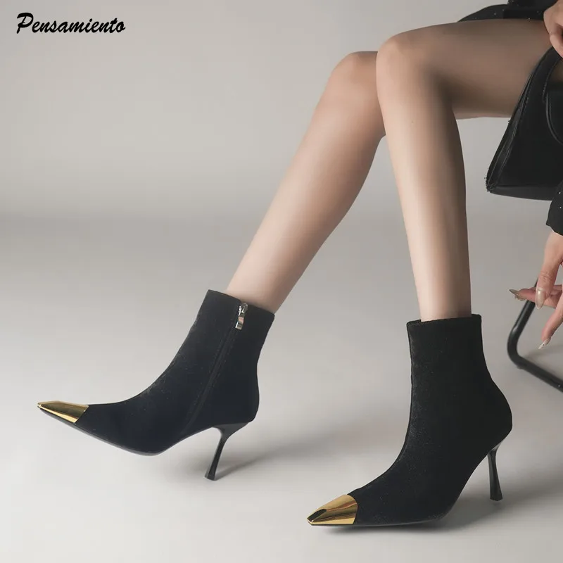 Модные женские ботильоны из ткани с блестками, осенне-зимние элегантные современные короткие ботильоны «Челси» на тонком высоком каблуке с квадратным носком
Модные женские ботильоны из ткани с блестками, осенне-зимние элегантные современные короткие ботильоны «Челси» на тонком высоком каблуке с квадратным носком