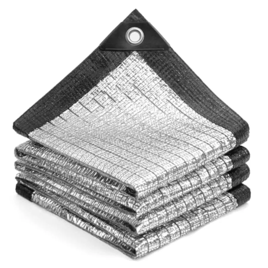 85% 10x20FT Aluminum Shade Cloth Reflective Sun Shade Cover Silver Tarp with Grommets for Car Garden Patio Kennel
85% 10x20FT Aluminum Shade Cloth Reflective Sun Shade Cover Silver Tarp with Grommets for Car Garden Patio Kennel