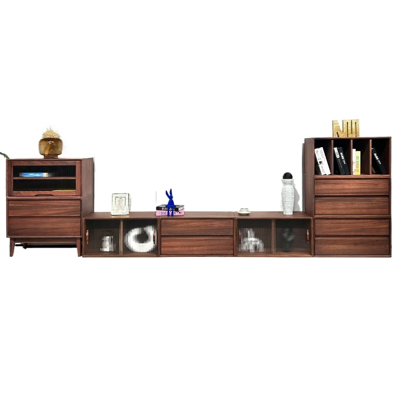 All solid wood TV cabinet, living room home modular free combination modern simple walnut floor locker
All solid wood TV cabinet, living room home modular free combination modern simple walnut floor locker