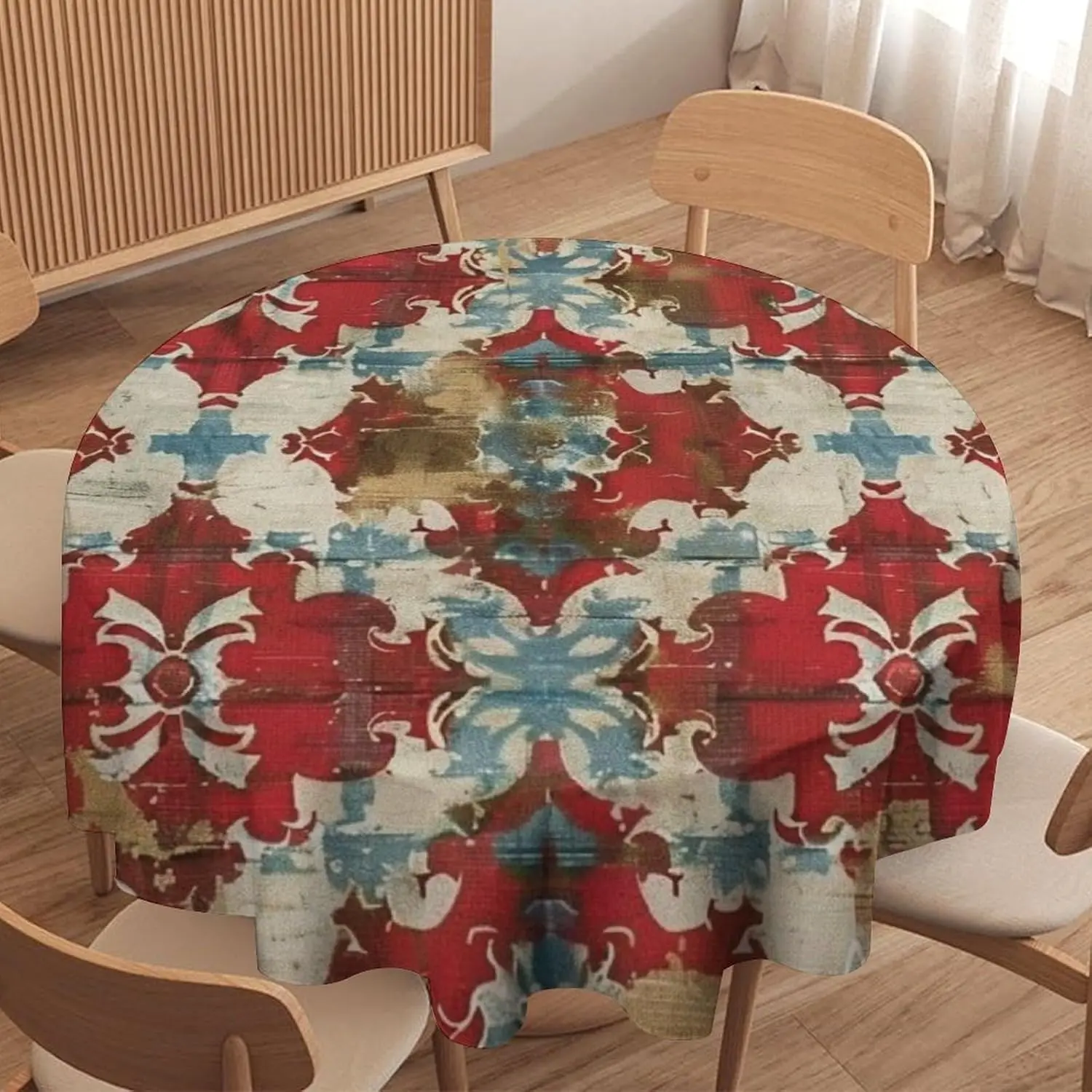 Геометрическая марокканская круглая скатерть Kilim 60 дюймов, скатерть в азиатском стиле, круглая скатерть для кухни, столовой, шведского стола
Геометрическая марокканская круглая скатерть Kilim 60 дюймов, скатерть в азиатском стиле, круглая скатерть для кухни, столовой, шведского стола