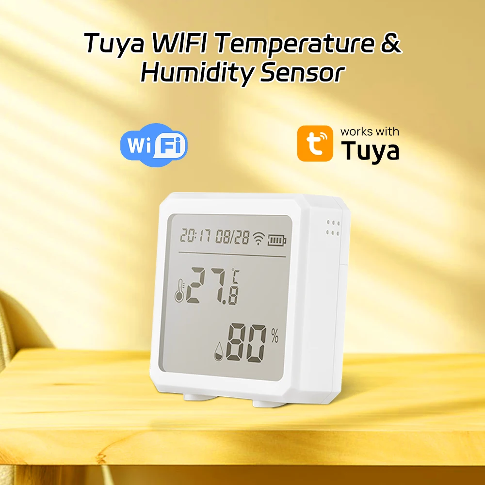 Удаленный Tuya Wi-Fi, интеллектуальный цифровой измеритель температуры и влажности, большой экран, высокоточная лаборатория для детской комнаты в помещении
Удаленный Tuya Wi-Fi, интеллектуальный цифровой измеритель температуры и влажности, большой экран, высокоточная лаборатория для детской комнаты в помещении