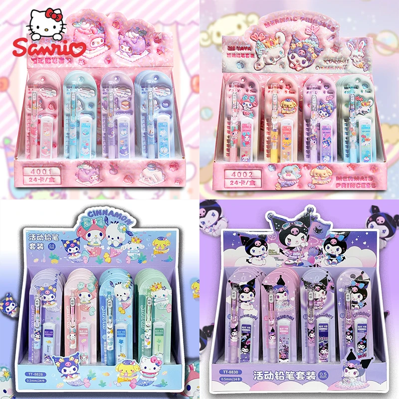 24pcs New Sanrio Automatic Pencil Set Mechanical Pencil With Lead Refill Student Writing Stationery Christmas Gift
24pcs New Sanrio Automatic Pencil Set Mechanical Pencil With Lead Refill Student Writing Stationery Christmas Gift