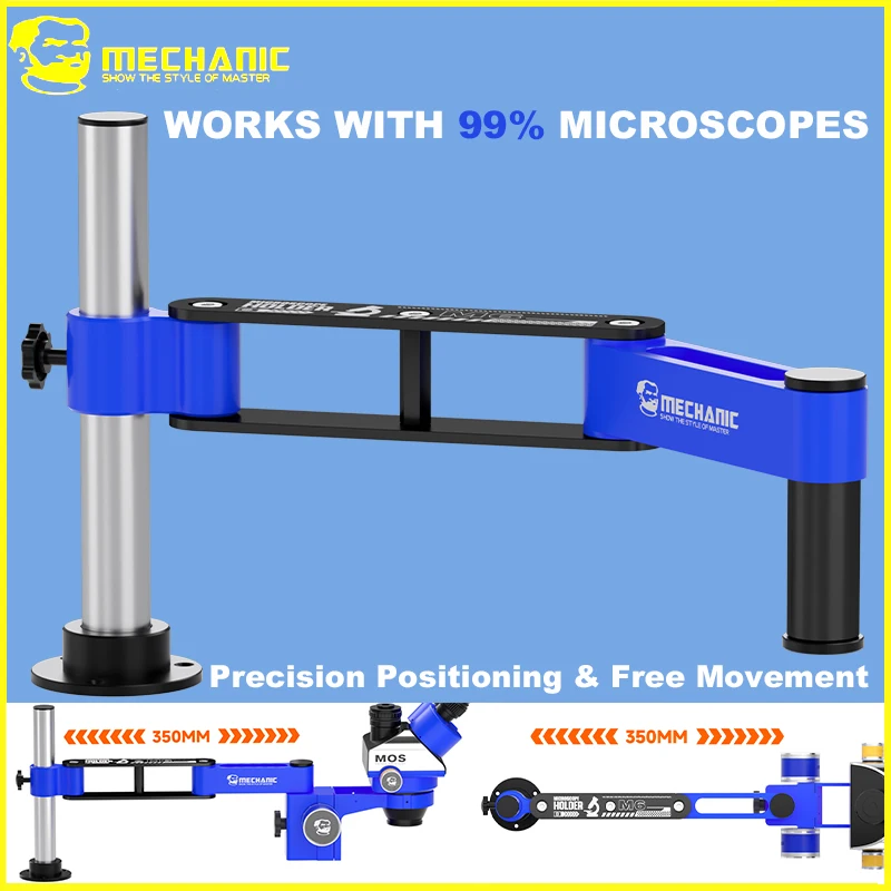MECHANIC M6 Microscope Dual-Position Swinging Arm - 360° Rotating, 10KG+ Load Capacity, Foldable Mechanical Arm for Microscopes
MECHANIC M6 Microscope Dual-Position Swinging Arm - 360° Rotating, 10KG+ Load Capacity, Foldable Mechanical Arm for Microscopes