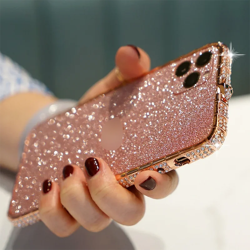Diamond rhinestone metal frame for iPhone 15 14 16Pro Max 13 12 Promax 11 phone case luxury glitter mobile shell
Diamond rhinestone metal frame for iPhone 15 14 16Pro Max 13 12 Promax 11 phone case luxury glitter mobile shell