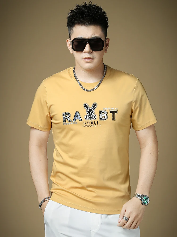 Мужская футболка ZhanChao с круглым вырезом, блестящая, летняя, повседневная, модная, молодежная, из трикотажной ткани, прохладная на лето
Мужская футболка ZhanChao с круглым вырезом, блестящая, летняя, повседневная, модная, молодежная, из трикотажной ткани, прохладная на лето