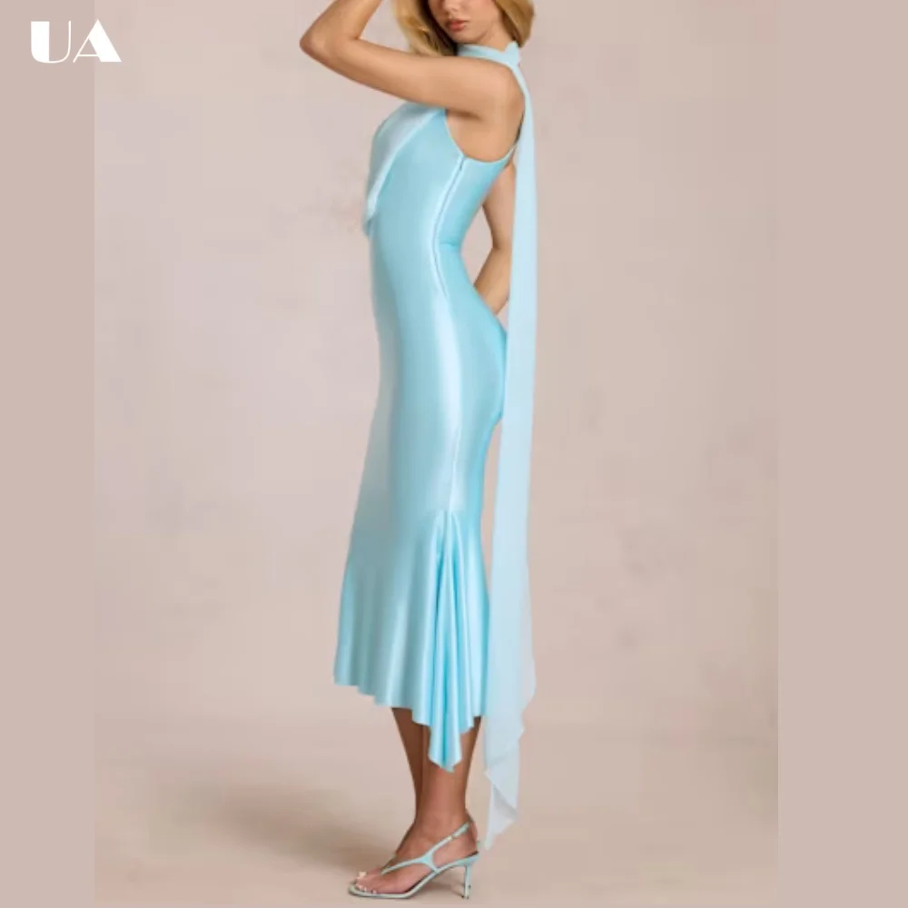 ULBYANRY Elegant Satin Mermaid Prom Dress for Woman, Fashionable Scarf Neck Evening Dress, Customized Sleeveless Party Dress
ULBYANRY Elegant Satin Mermaid Prom Dress for Woman, Fashionable Scarf Neck Evening Dress, Customized Sleeveless Party Dress